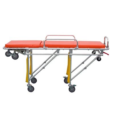 Aluminium legering opvouwbare ambulance stretcher oranje chirurgische stretcher
