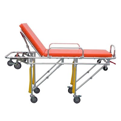Aluminium legering opvouwbare ambulance stretcher oranje chirurgische stretcher