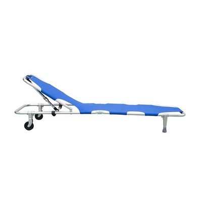Blauw aluminium legem vouwbare stretcher handmatig vouwbaar doek stretcher