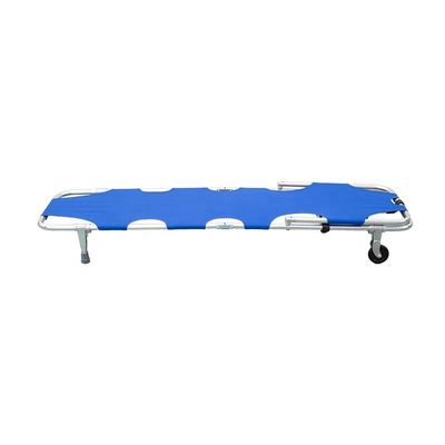 Blauw aluminium legem vouwbare stretcher handmatig vouwbaar doek stretcher