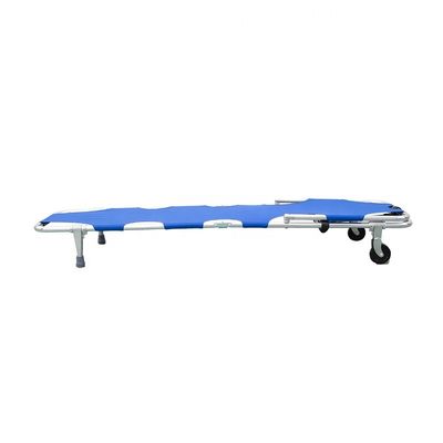 Blauw aluminium legem vouwbare stretcher handmatig vouwbaar doek stretcher