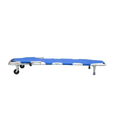 Blauw aluminium legem vouwbare stretcher handmatig vouwbaar doek stretcher