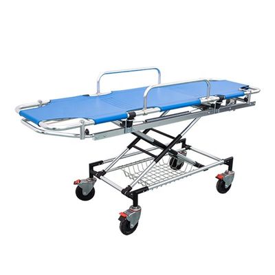 Blauwe ambulance-steetbed Aluminium legering Medisch steet vervoer