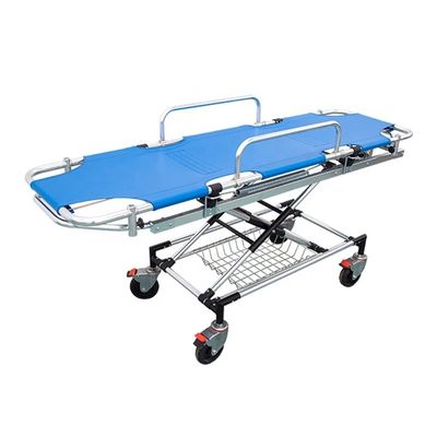 Blauwe ambulance-steetbed Aluminium legering Medisch steet vervoer