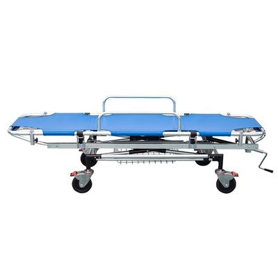 Blauw aluminium legering nood ambulance brancard bed voor eerste hulp