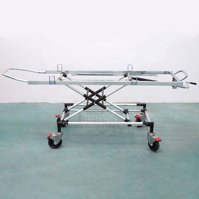 Blauw aluminium legering nood ambulance brancard bed voor eerste hulp