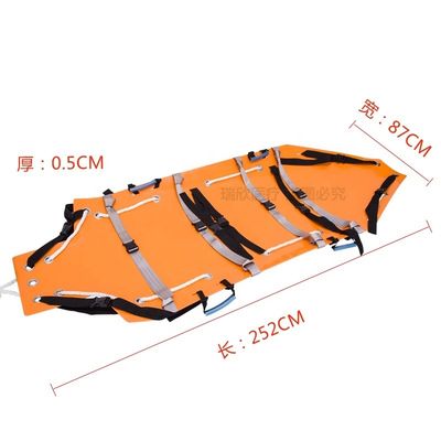 Oranje samengestelde plastic opvouwbare reddingsdek voor eerstehulpapparatuur 250*84*0,5 cm